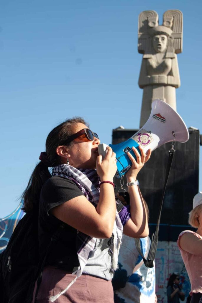 Las mujeres marcharon por las calles del centro de la capital para conmemorar el 25N.