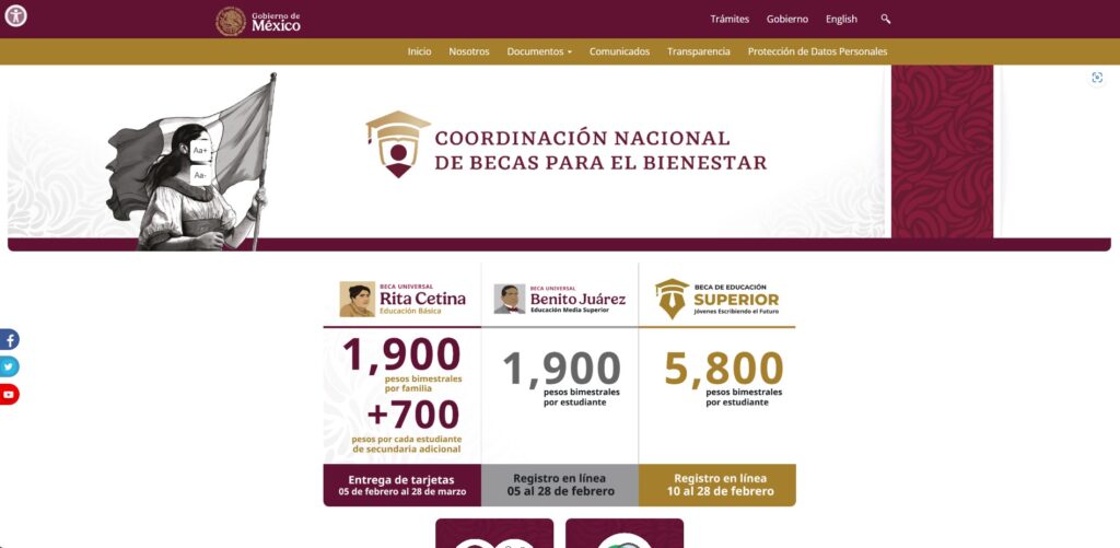 Beca Benito Juárez registro